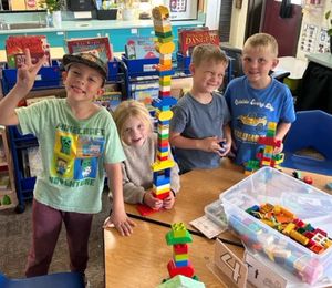 Kids playing and learning